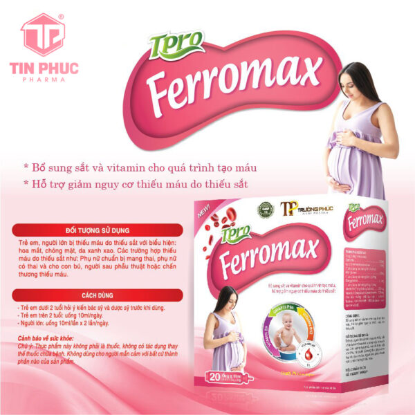 FERROMAX DẠNG ỐNG – Bổ sung sắt và vitamin cho mẹ bầu, trẻ em và người thiếu máu