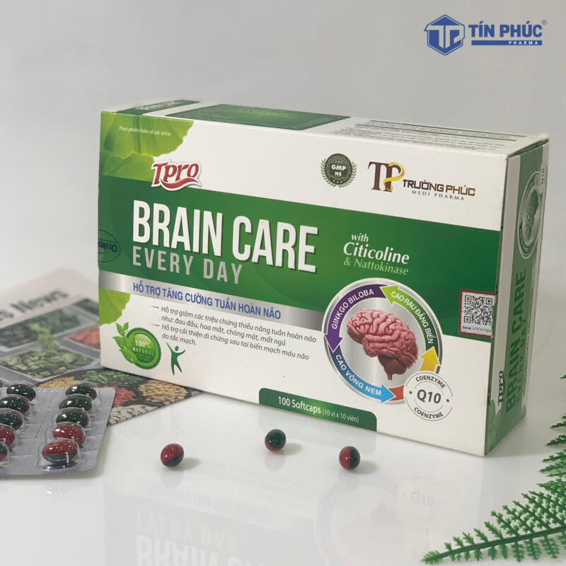 brain care, dược phẩm tín phúc, tín phúc pharma, tăng cường tuần hoàn não, hoạt huyết dưỡng não, giảm đau đầu