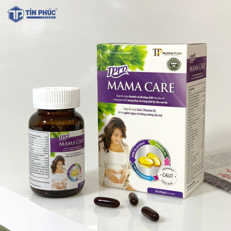 Mama care,  bổ sung vitamin và khoáng chất cho phụ mang thai, bổ sung calci, vitamin D3, hỗ trợ giảm nguy cơ loãng xương cho trẻ